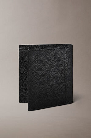 Erkek İnce Tasarım Dokulu Dikey Cüzdan - Siyah | undefined