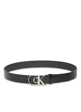 Calvin Klein Erkek Kemer CURVE MONOGRAM BUCKLE 32MM ADJ