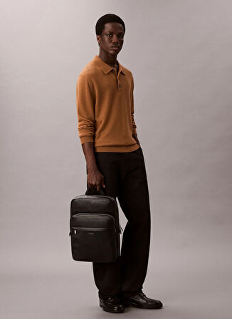 Calvin Klein Siyah Erkek Sırt Çantası RAISED SLIM SQUARE BACKPACK