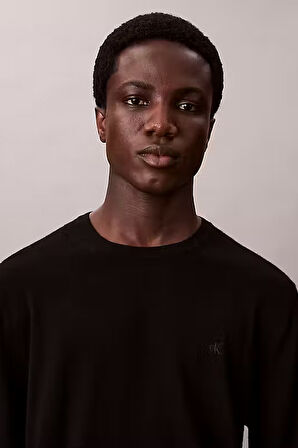 Erkek Regular Fit Merinos Yünü Triko Kazak - Siyah | XS