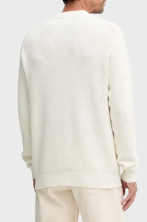 Calvin Klein Pamuklu Relaxed Fit Waffle Kazak LV04RD313GYAS Erkek KAZAK LV04RD313G YAS KREM