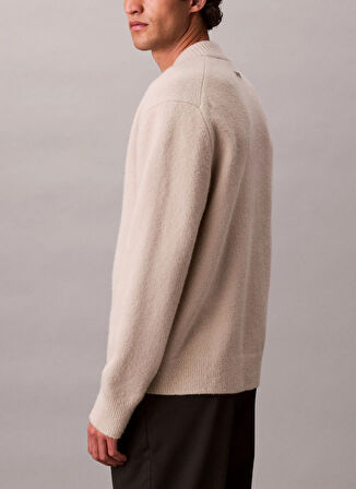 Calvin Klein Bisiklet Yaka Normal Kahve Erkek Kazak LV04LD309GNSU_LS BOMBER CASHMERE BL