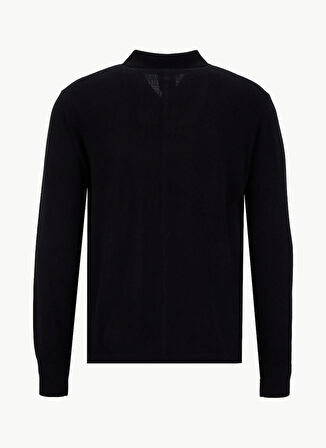 Calvin Klein Bisiklet Yaka Normal Siyah Erkek Kazak LV04LD319GUB1_LS 100% MERINO POLO 1