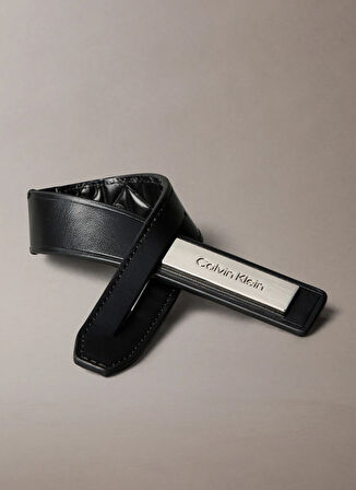 Calvin Klein Siyah Pasaportluk-Valiz Etiketi Tk PASSPORT LUGGAGE TAG GIFTSET