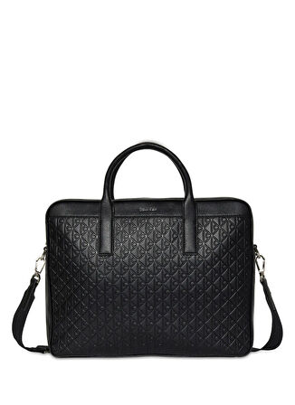 Calvin Klein Siyah Erkek Laptop Çantası EMBLEM EMBOSS COMMUTER