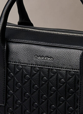Calvin Klein Siyah Erkek Laptop Çantası EMBLEM EMBOSS COMMUTER