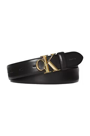 Kadın Buckle 30 Mm Logo Tokalı Kemer - Siyah | 80