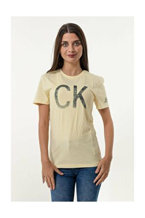 Calvin Klein Kadın Bisiklet Yaka T-Shirt