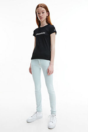Kız Çocuk Ck İnstitutional Slim T-Shirt - Siyah | 12 Yaş