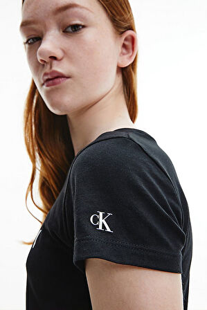 Kız Çocuk Ck İnstitutional Slim T-Shirt - Siyah | 12 Yaş