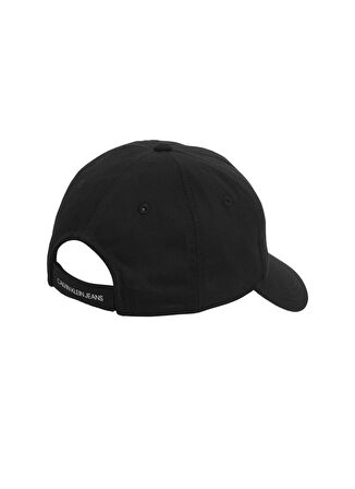 Calvin Klein Iu0Iu00150-Monogram Baseball Cap   Standart Kalıp Düz Siyah Çocuk Şapka