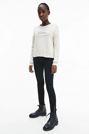 Kız Çocuk Ck Mid Rise Skinny Pantolon - Siyah | 8 Yaş