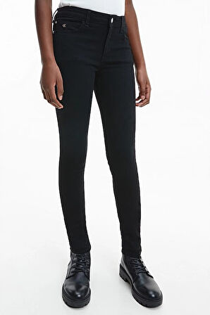 Kız Çocuk Ck Mid Rise Skinny Pantolon - Siyah | 12 Yaş