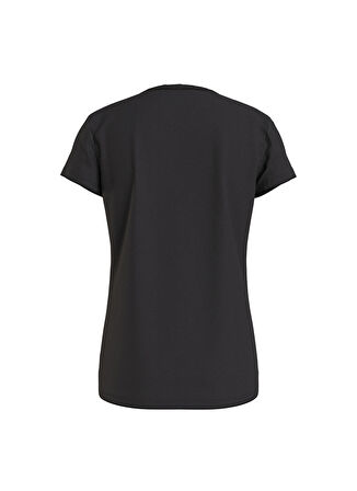 Calvin Klein Ig0Ig01470-Micro Monogram Top Bisiklet Yaka  Normal Kalıp Düz Siyah Kız Çocuk T-Shirt