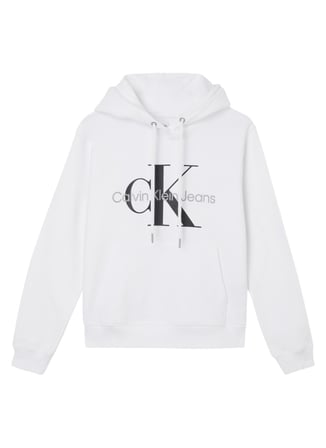 Calvin Klein Jeans Kapüşonlu   Rahat  Beyaz Kadın Sweatshirt J20J219141YAF
