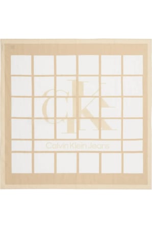 LOGO BLOCK BANDANA 7 Kadın Krem Eşarp