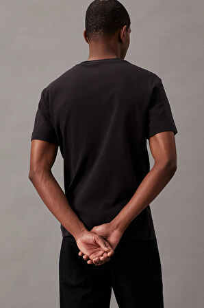 Erkek Ck Mikro Logo T-Shirt - Siyah | XS
