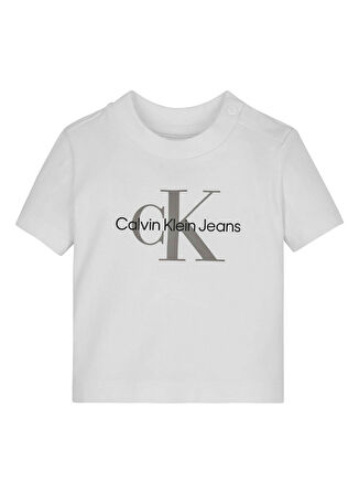 Calvin Klein Beyaz Bebek T-Shirt MONOGRAM SS T-SHIRT