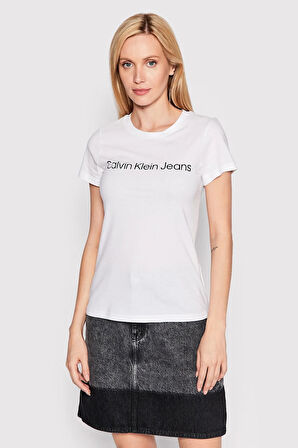 Kadın Ck Institutional Logo 2-Pack T-Shirt - Siyah - Beyaz | XS