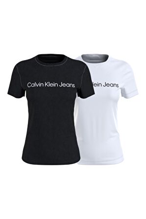 Calvin Klein İnstitutional Logo 2li Paket  Kadın Tişört