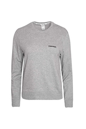 Kadın L/S Marka Logolu Sweatshirt  - Gri  | M