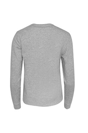 Kadın L/S Marka Logolu Sweatshirt  - Gri  | M