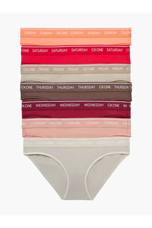 BIKINI 7PK Kadın Renkli Bikini Külot Set
