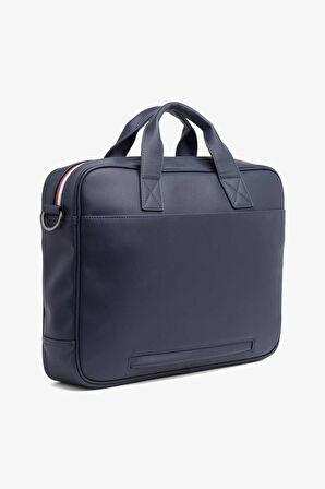 Tommy Hilfiger Essential Pique Bilgisayar Çantası - Lacivert