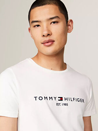 Erkek Core Tommy Logolu T-Shirt -Beyaz | XS