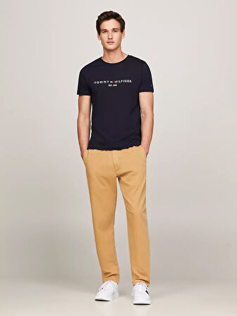 Erkek Core Tommy Logolu T-Shirt - Mavi  | XS