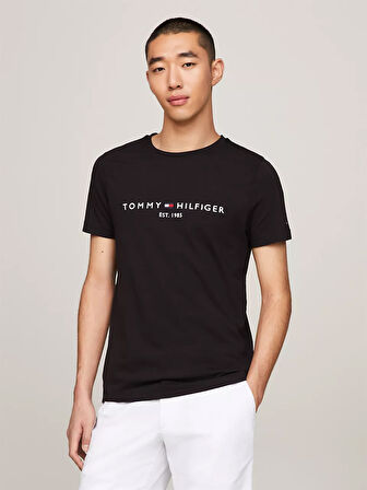 Erkek  Core Tommy Logolu T-Shirt - Siyah | XS