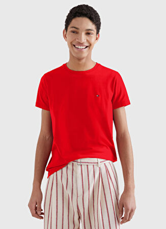 Bisiklet Yaka Kırmızı Erkek T-Shirt MW0MW10800XLG