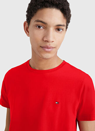 Bisiklet Yaka Kırmızı Erkek T-Shirt MW0MW10800XLG