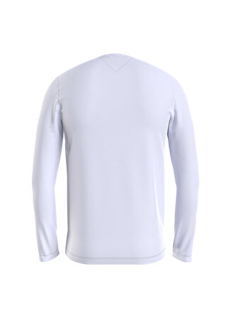 Bisiklet Yaka Beyaz Erkek T-Shirt MW0MW10804YBR