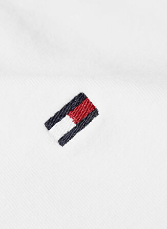Bisiklet Yaka Beyaz Erkek T-Shirt MW0MW10804YBR