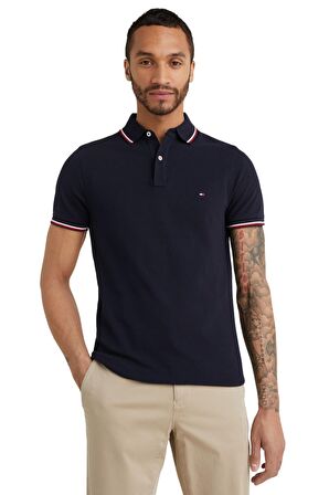 Tommy Hilfiger Polo Yaka Mavi Erkek T-Shirt MW0MW13080DW5