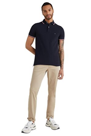 Tommy Hilfiger Polo Yaka Mavi Erkek T-Shirt MW0MW13080DW5