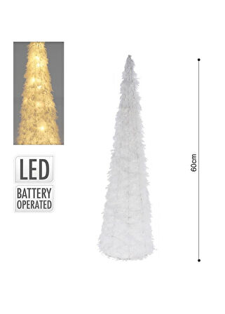 Beyaz Işıklı Led Ağaç 60Cm 20Led