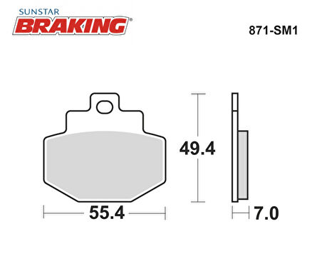 YARI METALİK ARKA FREN BALATASI / VESPA / VESPA GTV / 300cc / ARKA  / 2010-2011-2012-2013-2017-2018-2019-2020-2021-2022