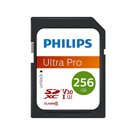 Philips Ultra Pro 256GB SDXC UHS-I U3 V30 Class10 Hafıza Kartı