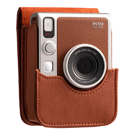 Instax Mini Evo Kahverengi Deri Çanta-FOTSIBP079