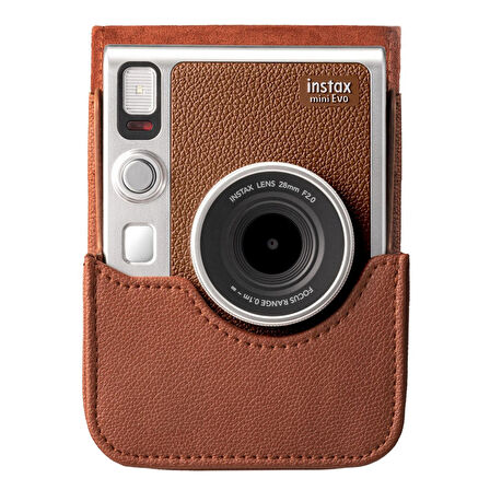 Instax Mini Evo Kahverengi Deri Çanta-FOTSIBP079