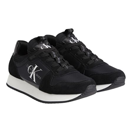Calvin Klein Runner Sock LAceup Ny-Lth Wm Kadın Ayakkabı
