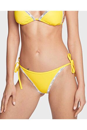 Kadın Calvin Klein Biyeli Yanlardan Bağcıklı Slip Bikini Altı KW0KW01951