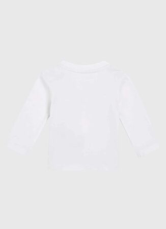 Calvin Klein Beyaz Bebek T-Shirt MONOGRAM LS T-SHIRT
