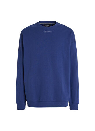 Calvin Klein Bisiklet Yaka Mavi Erkek Sweatshırt 00GMS3W306 PW - Pullover