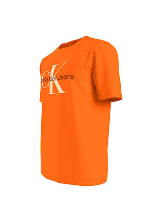 Calvin Klein Jeans Bisiklet Yaka Baskılı Turuncu Erkek T-Shirt J30J320806SCB_SEASONAL MONOLOGO TEE