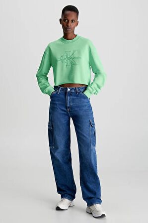 Yeşil Kadın Sweatshirt Model Kodu :j20j220696