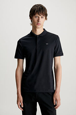Erkek Ck Smooth Pamuk Polo T-Shirt - Siyah | M