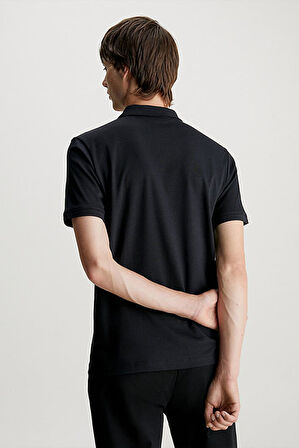 Erkek Ck Smooth Pamuk Polo T-Shirt - Siyah | M
